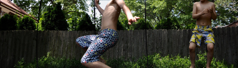 Trampoline + Sprinkler